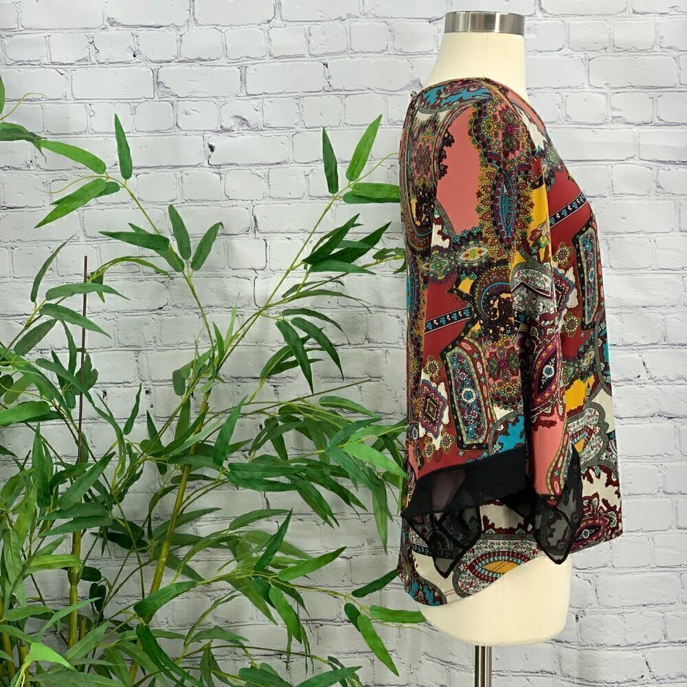 🎉Jennie & Marlis Multicolor Paisley Print Blouse - Picture 2 of 4